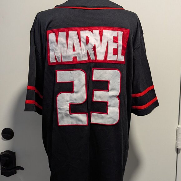 Marvel NYCC 2023 Exclusive Baseball Jersey Small — “Marvel 23” Button-Up — Rare - Picture 3 of 9
